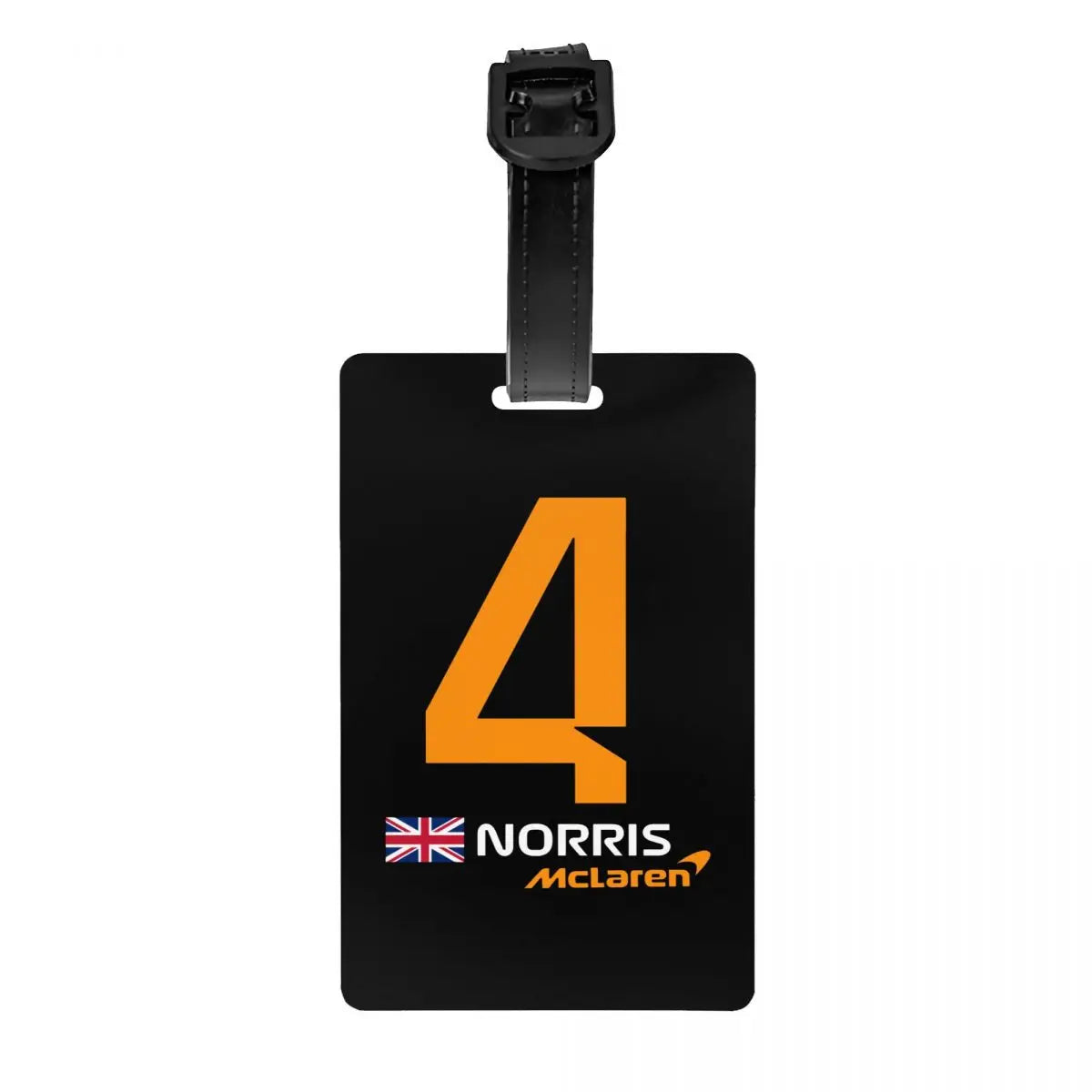 Custom L-Lando Norris Luggage Tag Privacy Protection Motorcycle Racing Baggage Tags Travel Bag Labels Suitcase