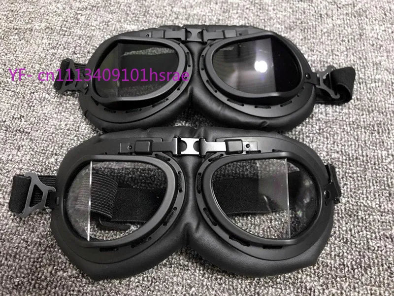 Vintage Motorcycle Goggles UV Protection Windproof Dustproof for Electric Bike Helmet