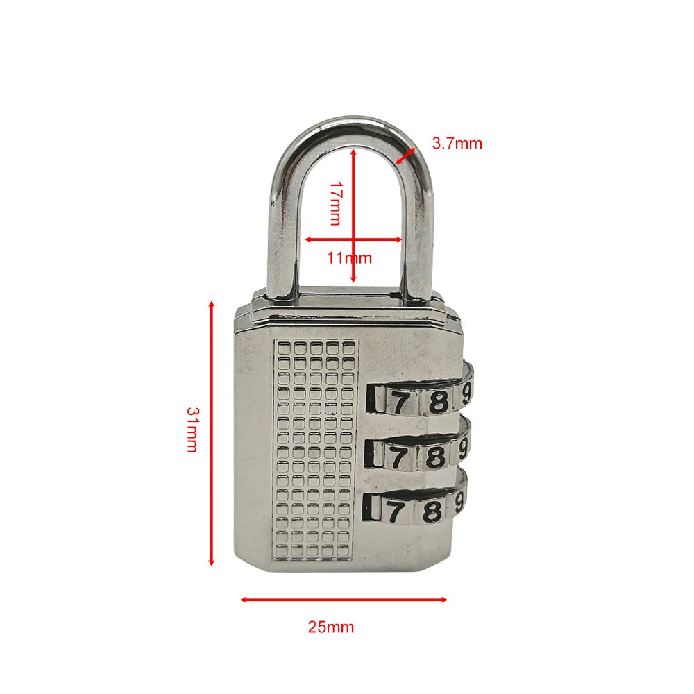 1PC Waterproof Rustproof Security Combination Padlock Anti Theft Resettable Code Lock for Travel Luggage Gym Locker Storage Box