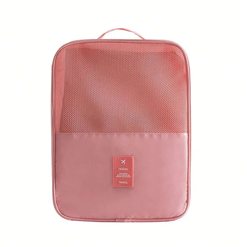 New Travel Shoe Bag Storage Bag Washed Diagonal Breathable Mesh Multiple Pairs of Shoes Portable Shoe Box for Business Trips