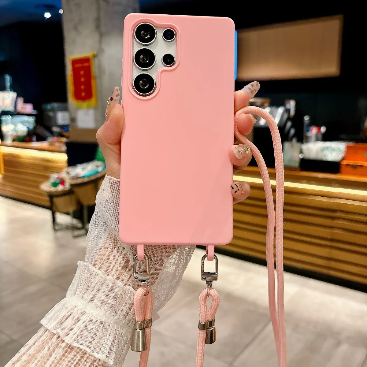 Crossbody Phone Case for Samsung Galaxy S26 Ultra S25FE S24 S23 S22 S21 Plus A56 A16 A36 A26 A17 A07 A57 A37 Silicone Soft Cover