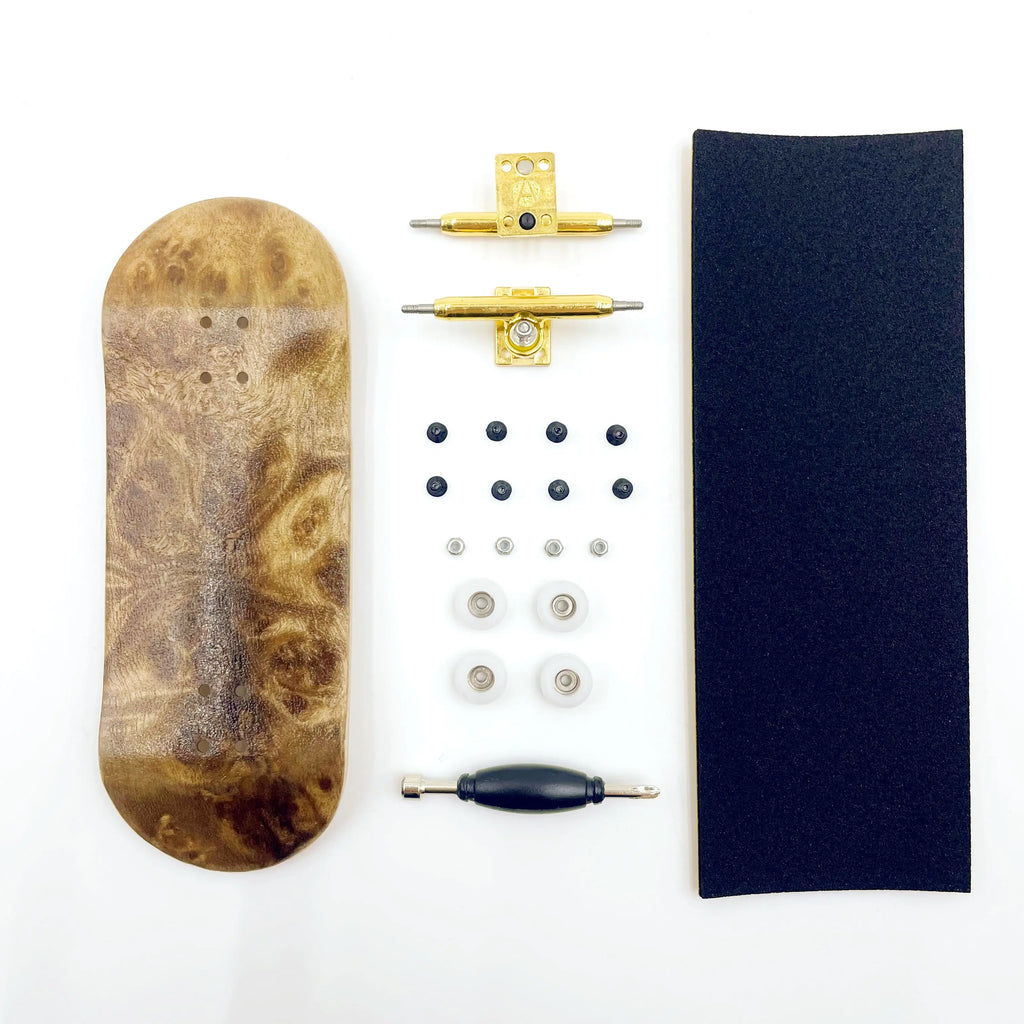 34mm Complete Fingerboard Handmade Deck Single Axle Truck CNC Bearing Wheels