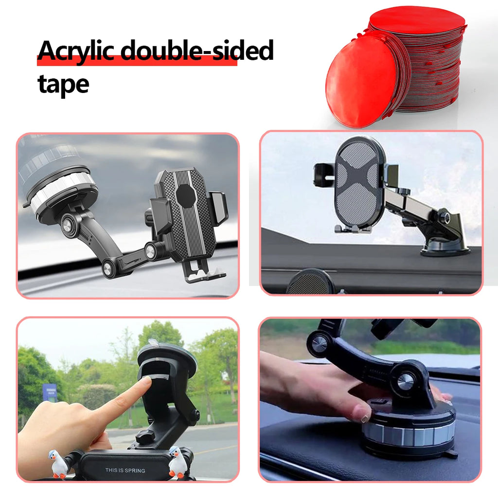 Extra Strong Sticky Adhesive Sticker Pads for Car Dashboard Suction Cup Mounts, Durable Mounting Double-Sided Circle Tape