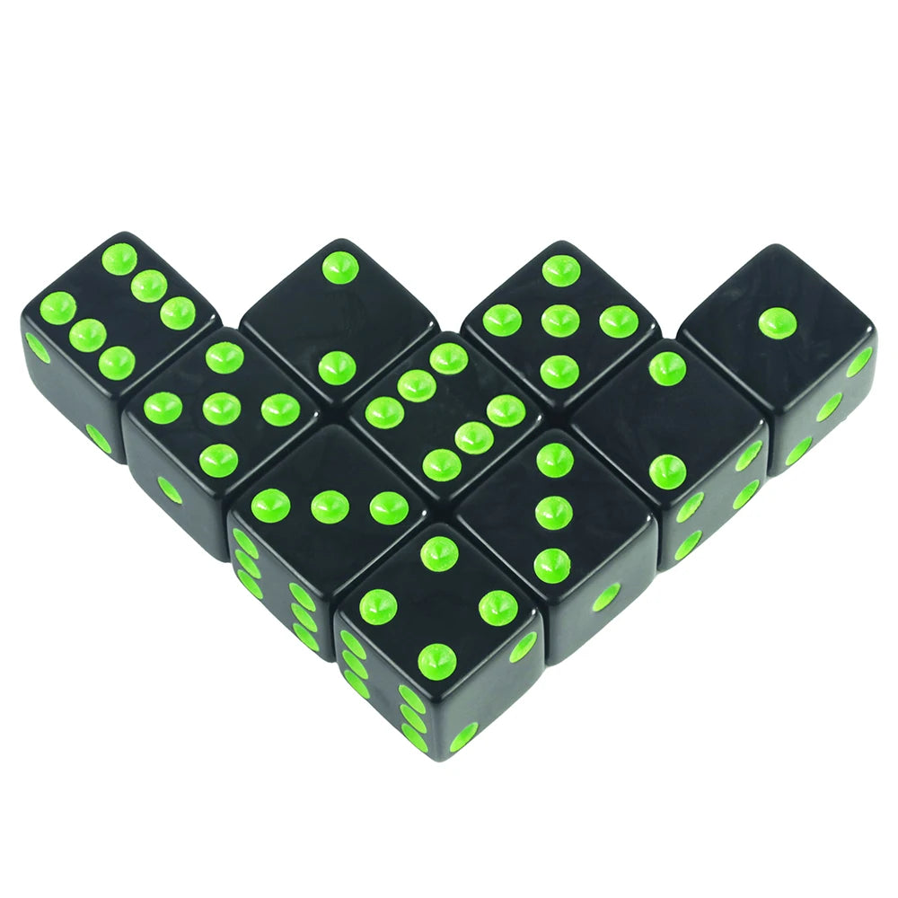 6 Sided Square Corner Dice 16mm D6 with Standard Dots Game Dice for Board Games, Casino Games & Tabletop RPG or Teaching Math