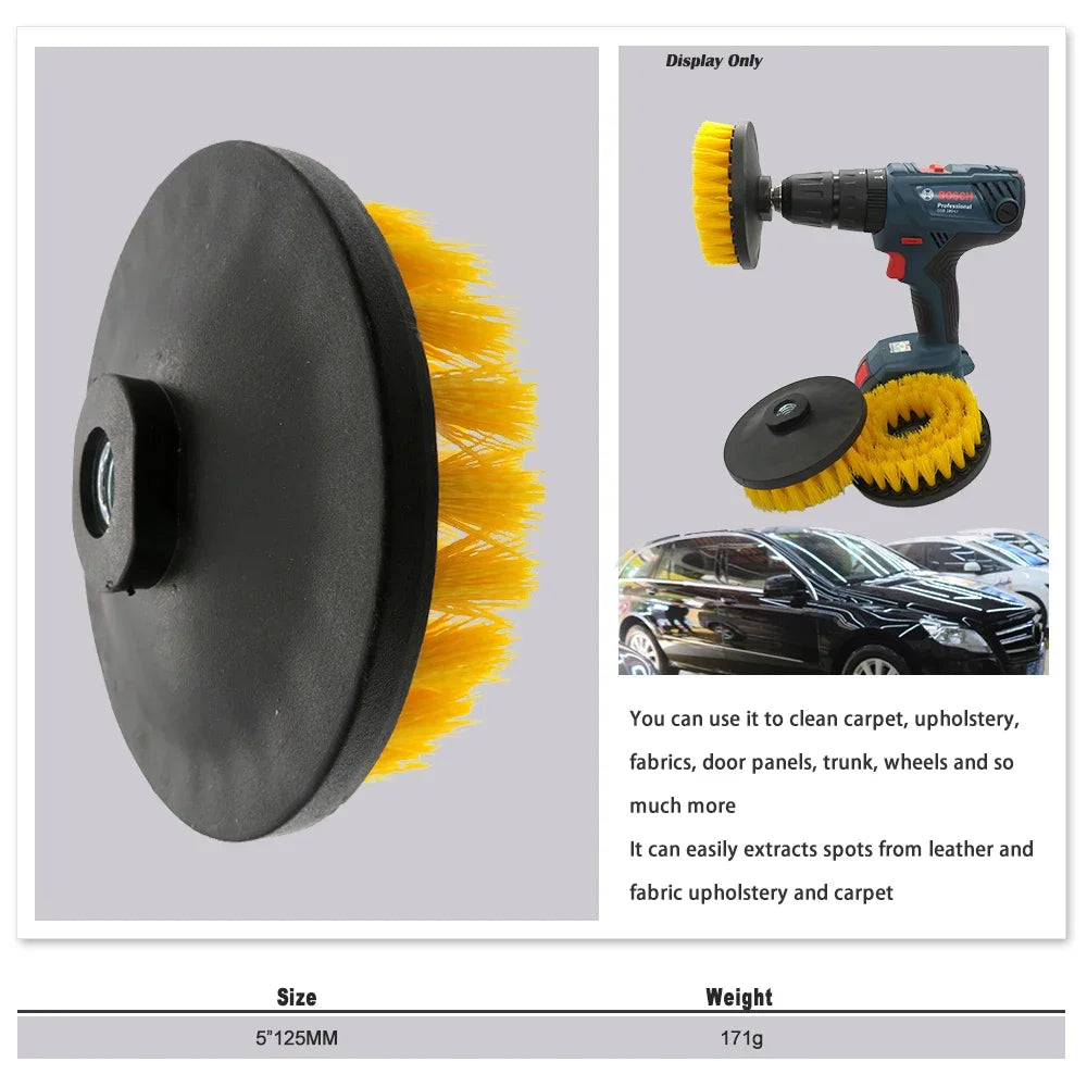 5 Inch Power Scrubber Brush Electric Cleaning Brush M14 Thread for Cleaning Carpets, Kitchens and Bathrooms Drill Attachment Kit