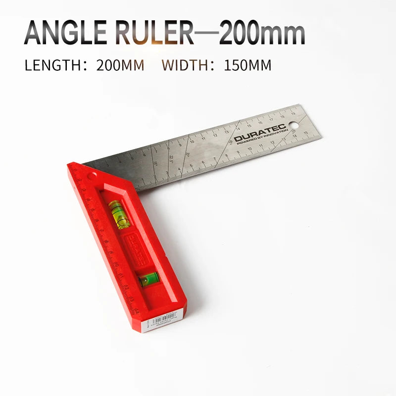 90 Degree Turn Triangle and Right Angle Corner Ruler 200mm 300mm 400mm Plastic Handle for Woodworking Measuring Tools