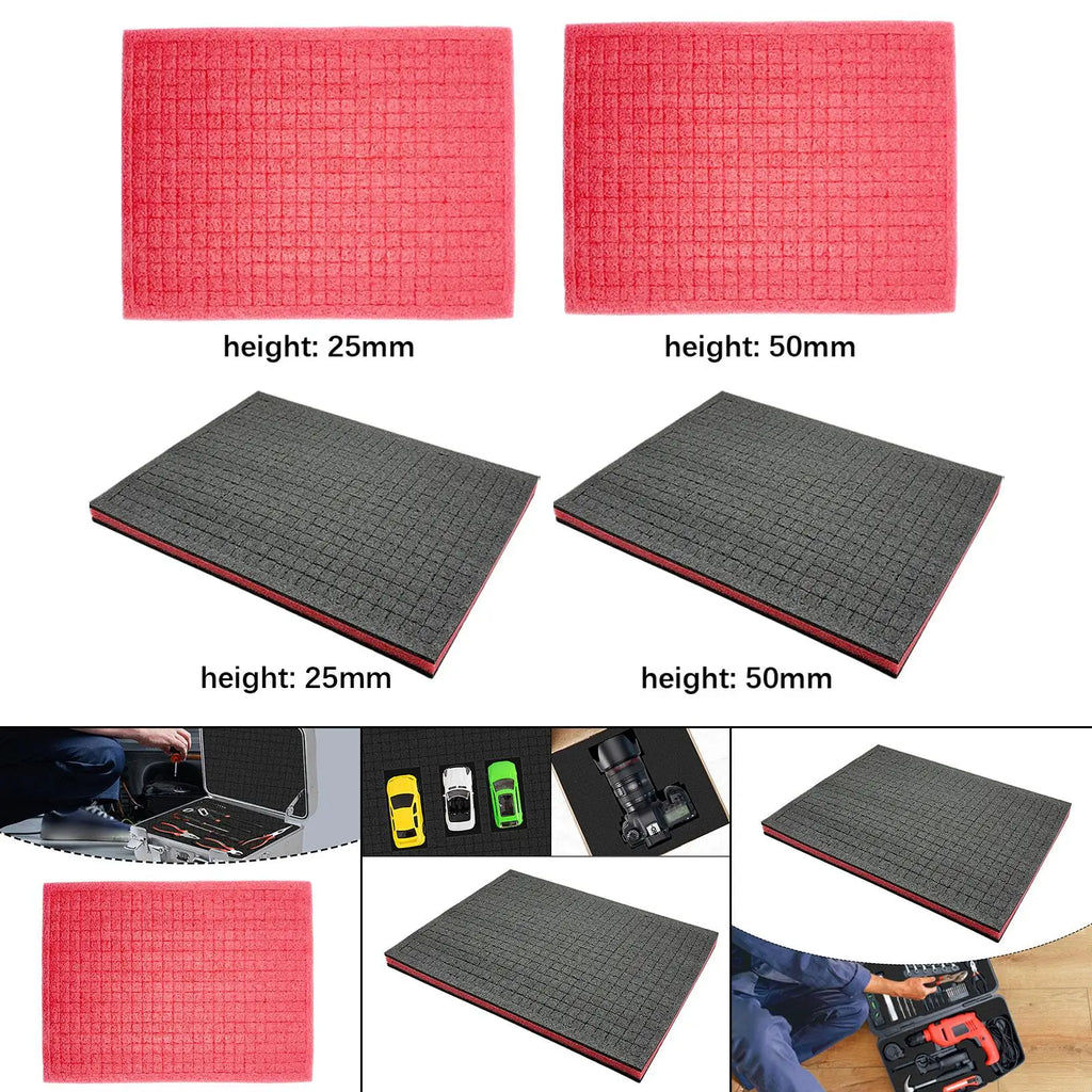 Tool Box Foam Universal 15.75x11.81inch Shadow Insert Cushion Liner Sheet for Jewelry Drawer Transporting Game Boxes Crafts