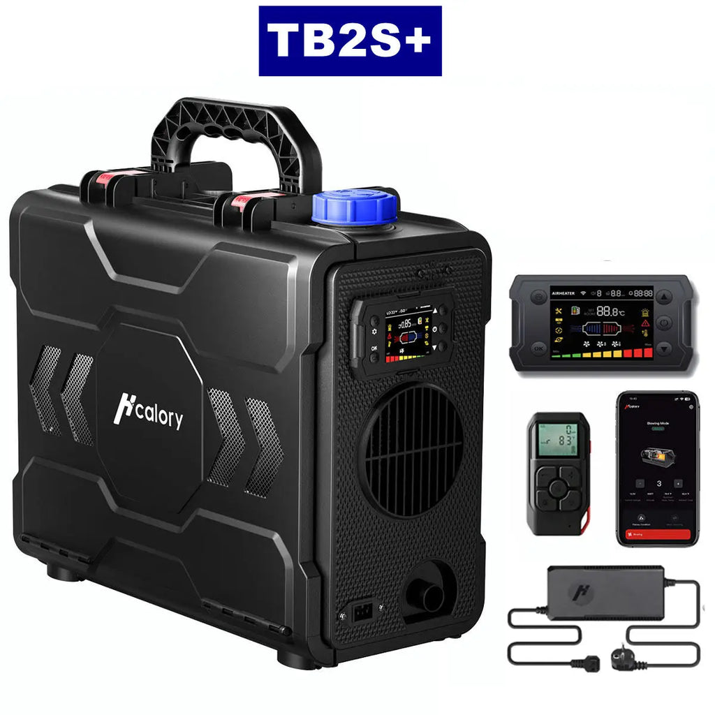 Hcalory TB2S+ 8KW Diesel Heater 6L Toolbox 2S Plus Portable Diesel Air Heater All in One 110/12/24V with App Control, Automatic Start and Stop Altitude Mode Functions for RV Garage Camper Fishing