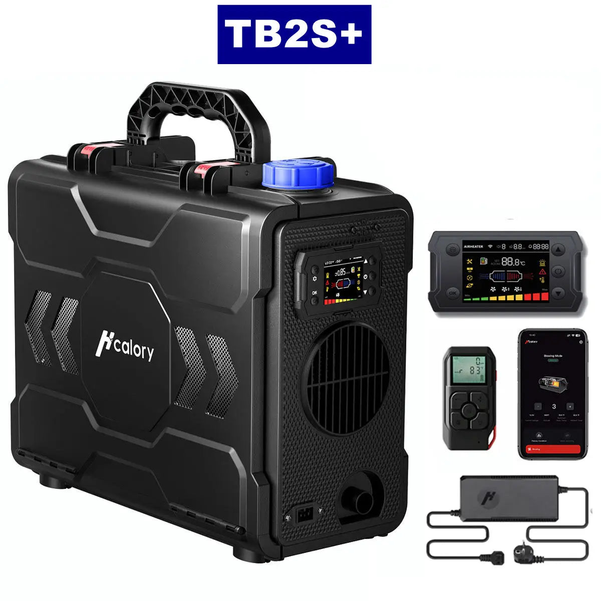 Hcalory TB2S+ 8KW Diesel Heater 6L Toolbox 2S Plus Portable Diesel Air Heater All in One 110/12/24V with App Control, Automatic Start and Stop Altitude Mode Functions for RV Garage Camper Fishing