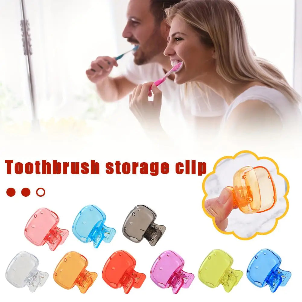 1pc Toothbrush Head Covers - Travel Protector Cap Case, Color Combo Clip for Household & Camping, Durable Plastic Portable
