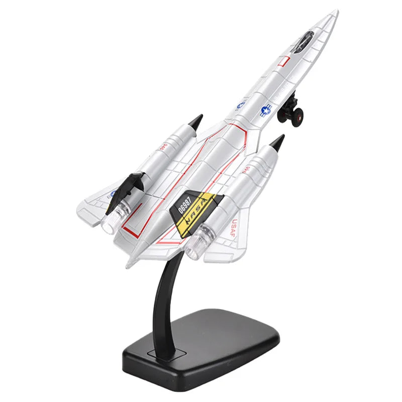 SR-71 Blackbird American reconnaissance plane fighter model airplane sound and light children's toy ornaments collection gift