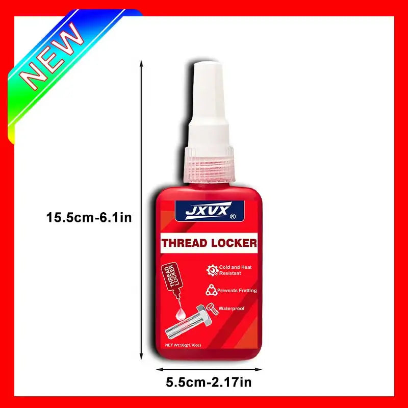 Jxvx 50ml 271 Red Metal Adhesive Thread Locking Agent Is Suitable for Nuts, Bolts and Fasteners to Prevent Loosening, Resistant to Oil and High Temperatures, Ideal for Nuts