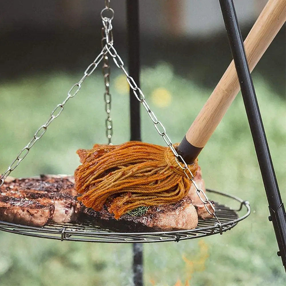 18" BBQ Sauce Basting Mops, Roasting or Grilling Basting Mop, Grill Basting Mop for Barbeque, Marinade, Smoking Steak or Glazing