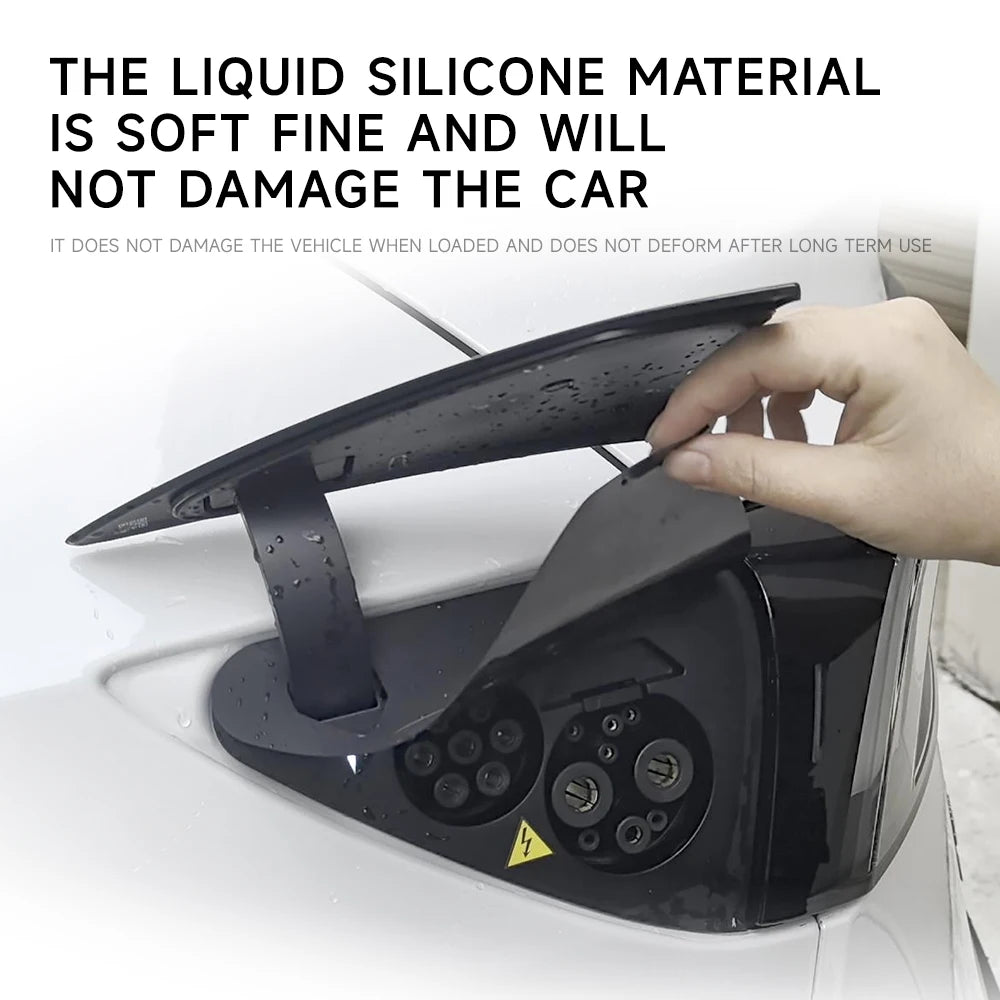 FIt For Tesla Model 3 Highland Model Y Charging Port Rainproof and Dustproof Silicone Protective Cover Automotive Parts