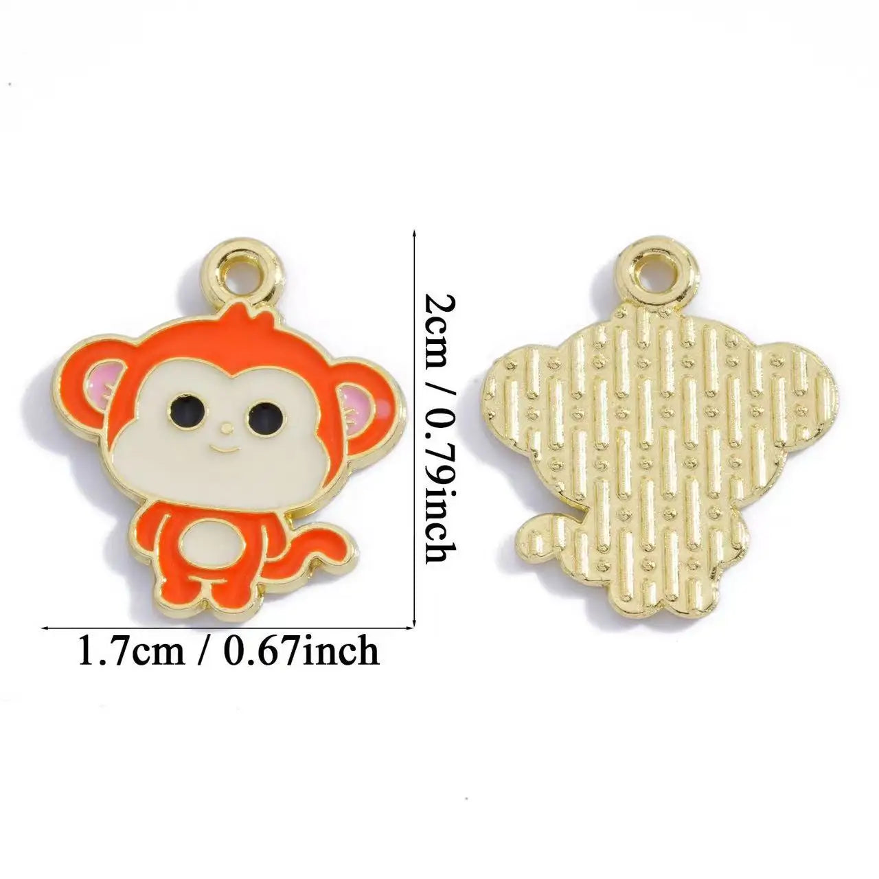 12pcs DIY Jewelry Accessories Drip Oil Cartoon Cute Twelve Zodiac Animals Handmade Material Pendant Pendant Accessories