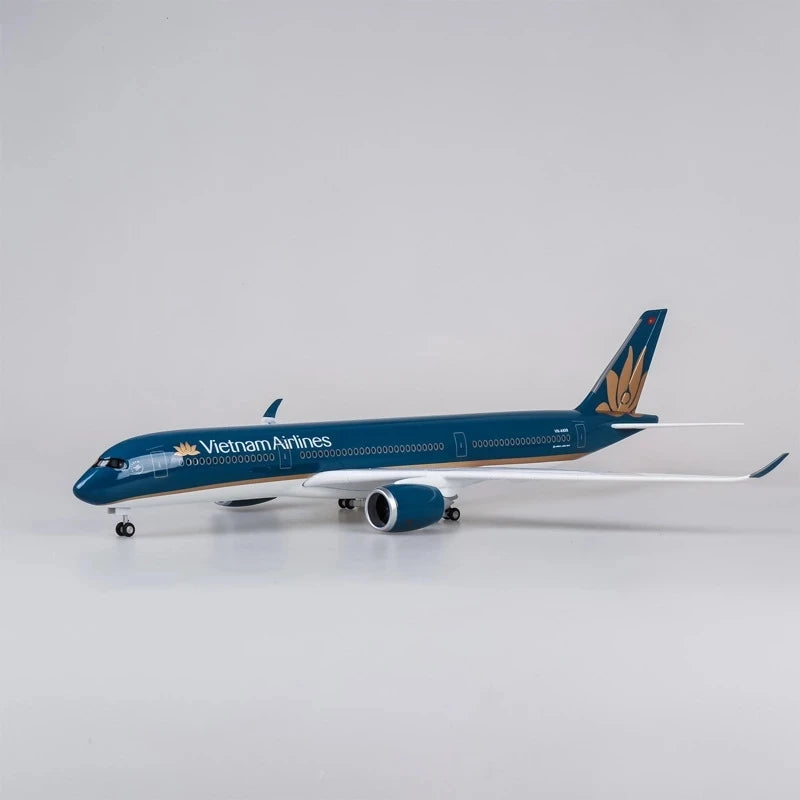 Vietnam Airlines A350 Aircraft Model 1:142 Scale 18.5'' with Wheels Model Collectibles Resin Airplane Models Plane Diecast