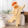 New Big Mouth Monster Cute Funny Onesie Pajamas Thickened Coral Fleece Homewear For Couples Men Women Autumn Cartoon Pajamas