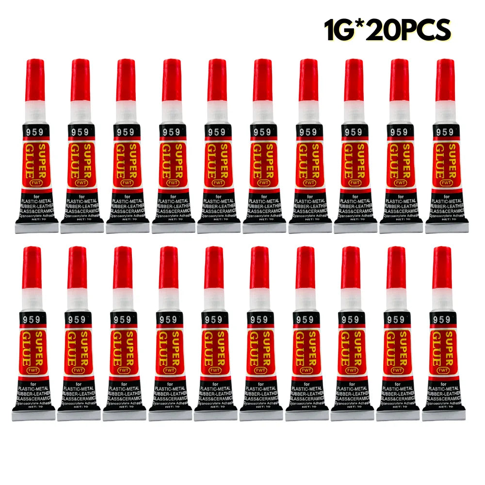 10-50 Liquid Super Glue Wood Rubber Metal Glass Cyanoacrylate Adhesive Stationery Store 502 Instant Strong Bond Leather