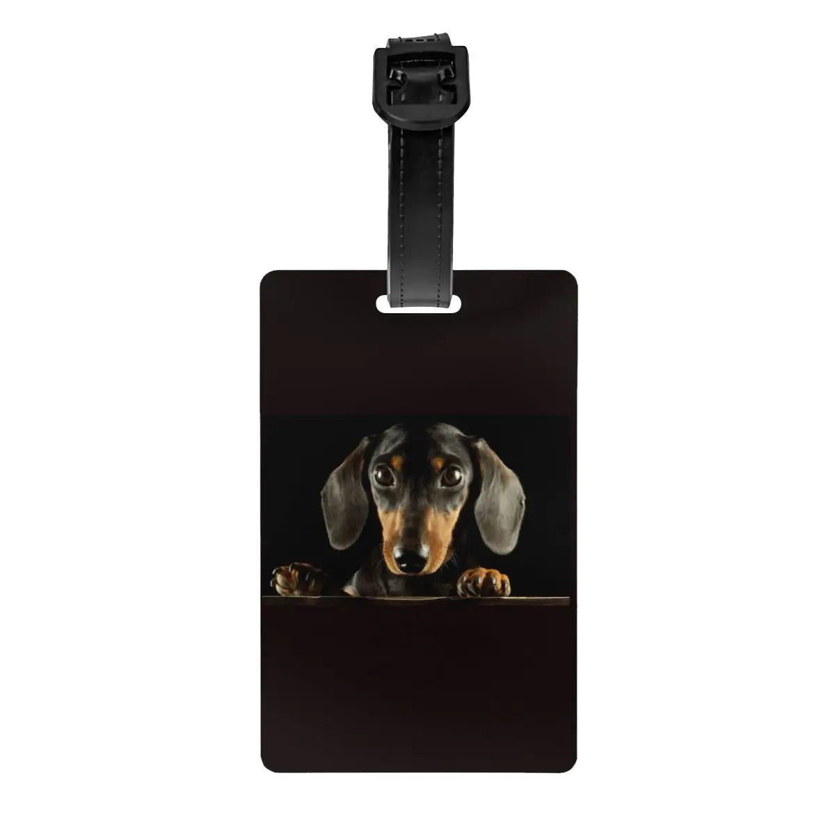 Custom Dachshunds Dog Luggage Tag Privacy Protection Badger Sausage Wiener Baggage Tags Travel Bag Labels Suitcase