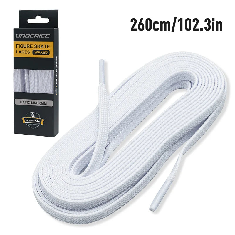 UICE Figure Skating Shoe Laces Width 0.5cm Figure Skate Laces 86/94/102in Dual Layer Braid Skates Laces Ice Skating Accessorie