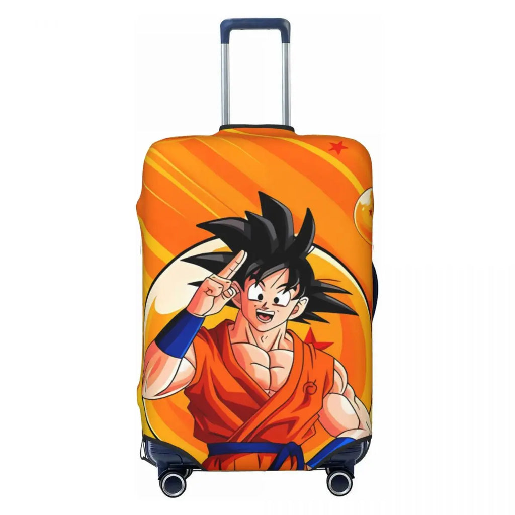 Kid Goku With Dragon Balls Dragon Ball Suitcase Cover Travel Flight Practical Luggage Accesories Protector