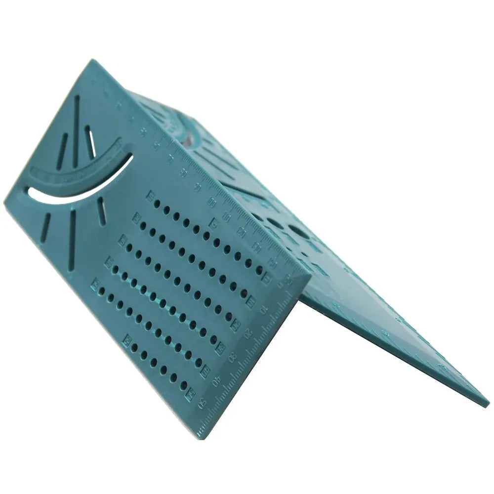 Green Angle Ruler Three-dimensional Oblique Cutting Woodwork Measuring Ruler 45/90 ° Line Crossing Ruler Fixed Gauge Tool