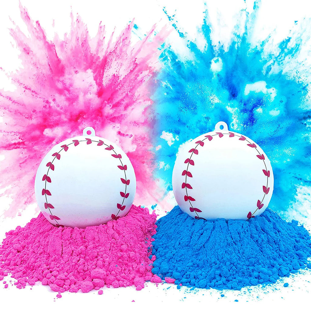 1 Set Gender Reveal Party Baseball, Plastic Baseball With Pink & Blue Corn Powder, Fun Activities for Baby Showers, Gifts