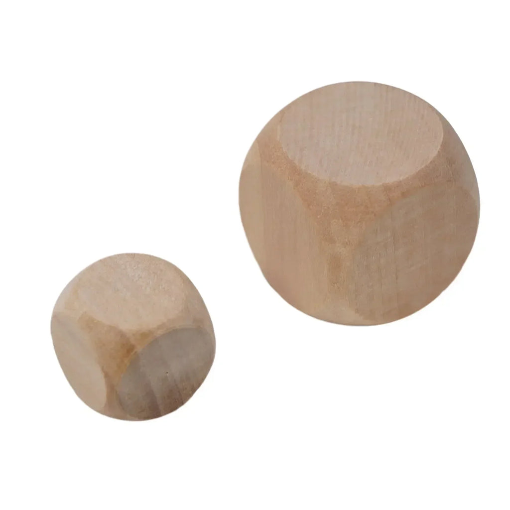 10pcs 8/12/16/20/22/25/28/30mm 6 Sided Blank Wood Dice For Party Family DIY Games Printing Engraving Toys Wood Cube Dices