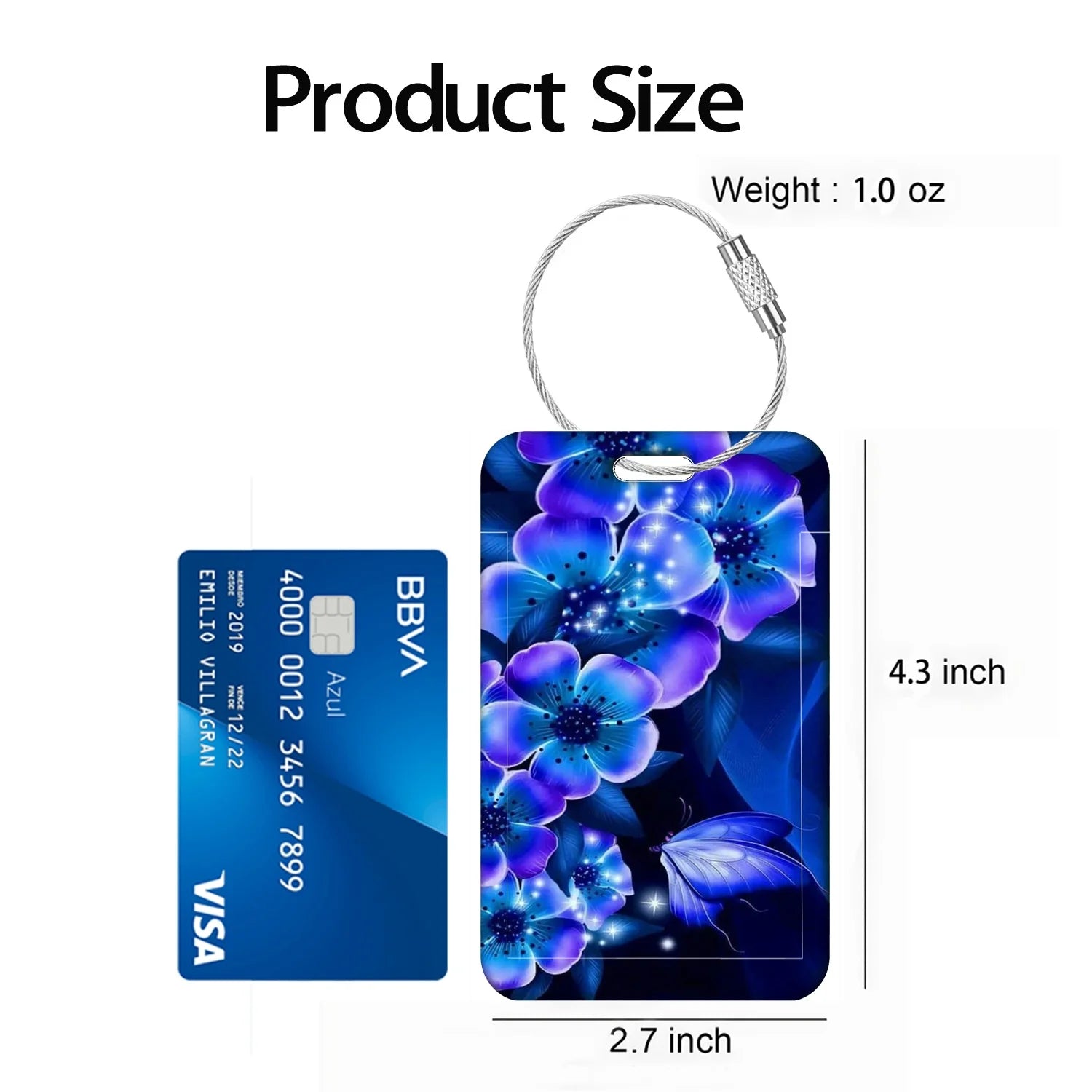 HOT SALE Artistic Flowers Business Luggage Tag Travel Women Men Suitcase Address Label Luggage Boarding Case Name ID Label Durab