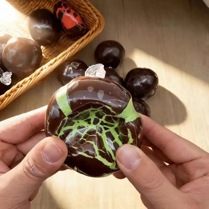1Pcs Cracking Wax Ball Soft Decompression Toys Cantaloupe Chocolate Handmade Ball Anti Stress Sensory Fidget Toy B.H