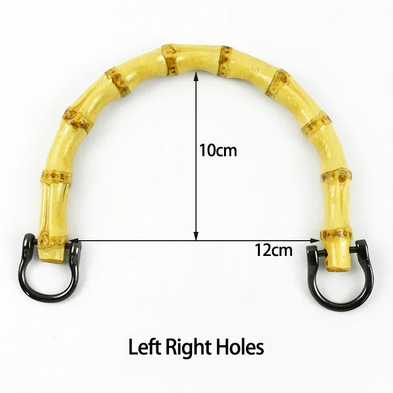 2/4Pcs Deepeel 12cm Natural Bamboo Bag Handles for Women Handbag Handle Purse Frame DIY Handmade Making Bags Replace Accessories