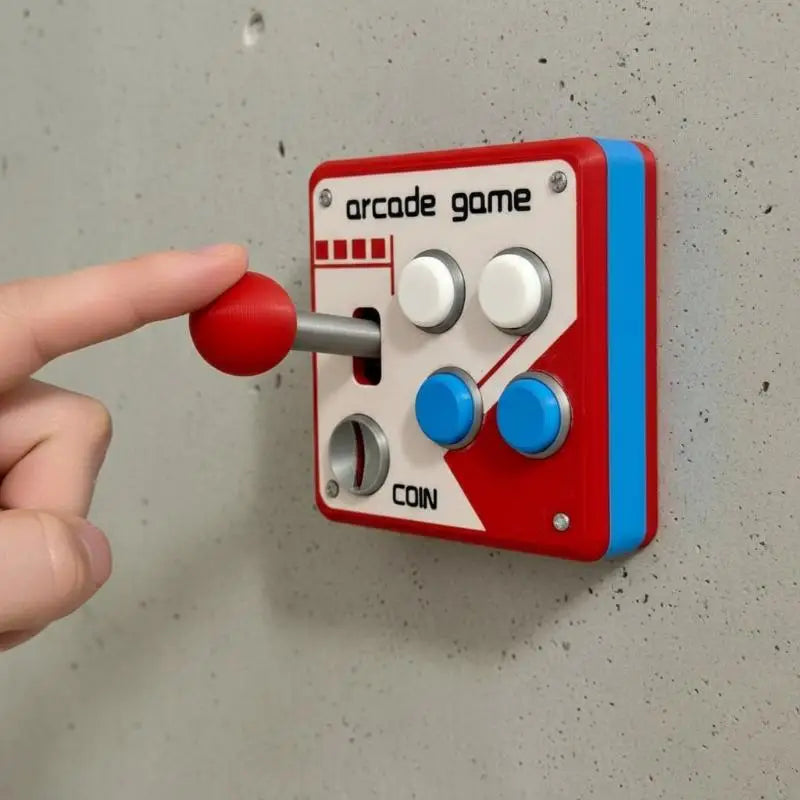 Retro Arcade Game Button Switch Plate, Creative DIY Wall Decor for Home Gaming Room Gamer Gifts