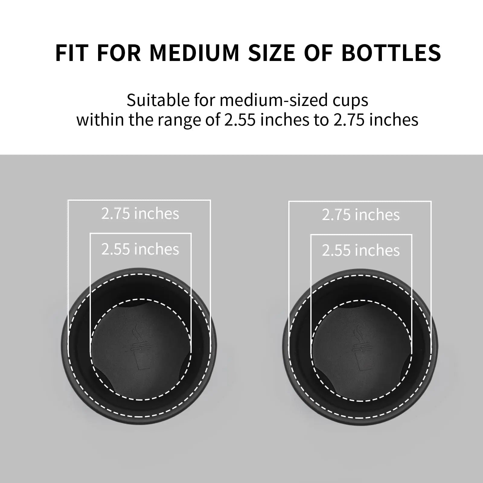 for Toyota Voxy 90 2022-2024 Car Cup Holder TPE Shock-Absorbing Water Cup Storage Tray Dashboard Drinks Holder Accessories 2pcs