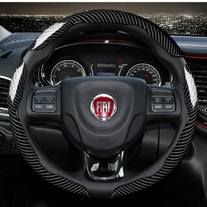 Suitable for Fiat Steering Wheel Cover  500 Grande Punto Evo Ducato Bravo Tipo Linea Albea Panda 124 Spider 500X 500L