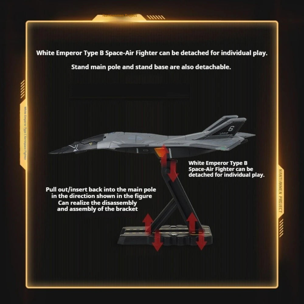 1:72 Scale BaiDi Type B Aerospace Carrier Aircraft Model Toy Movable Parts Alloy Diecast Nimiature Models for Collector Surprise
