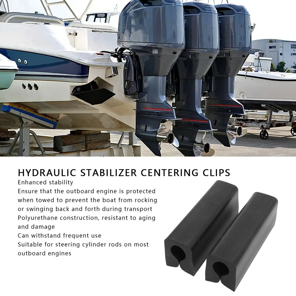 1 Pair Boat Stabilizer Centering Clips Increase Stability Polyurethane Transom Savers for Outboard Engine Steering Cylinder Rods