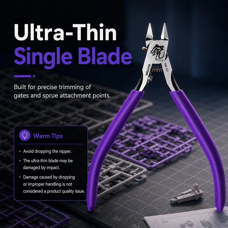 4.7 Inch Model Nippers Ultra-Thin Single-Edged Gundam Model Building Tools for Beginners to Repair and Fix Plastic Models