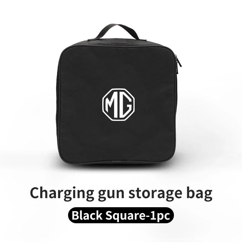 Car Charging Gun Storage Bag Trunk Cable Tools Pouch Interior For Morris Garages MG 3 5 6 7 HS ZS GS Hector TF GT ZR RX5 RX8 350