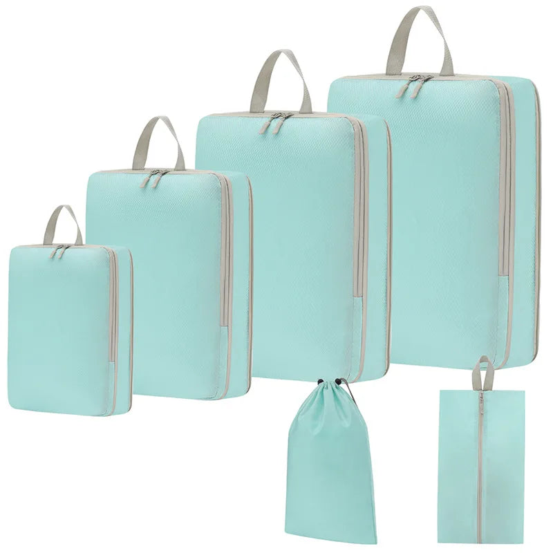4/6PC Travel Set Storage Bags Clothes Digital Toiletries Shoes Organizer bag Student Dormitories Clothing Sorting Bags Packing C