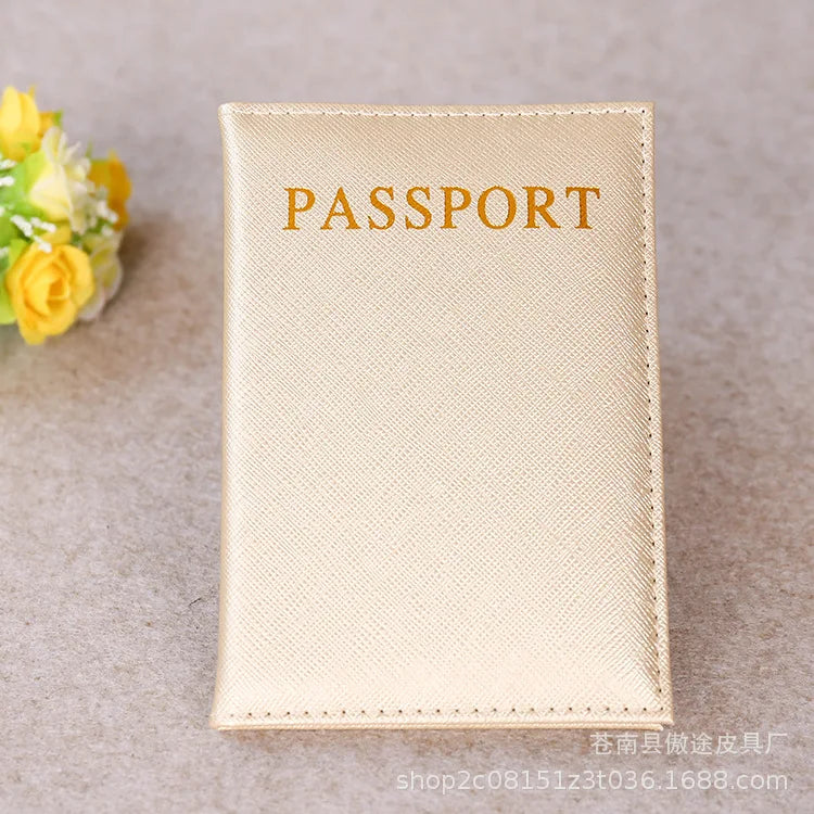 Solid Color Passport Holder Passport Protective Case Document Passport Cover ID Bank Credit Card Holder Travel Accessories