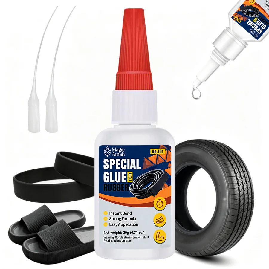 1-3Pcs Special Cyanoacrylate Glue for Rubber Fast Curing Strong Bond Adhesive for Car Tire Slippers Rubber Belt Instant Repair
