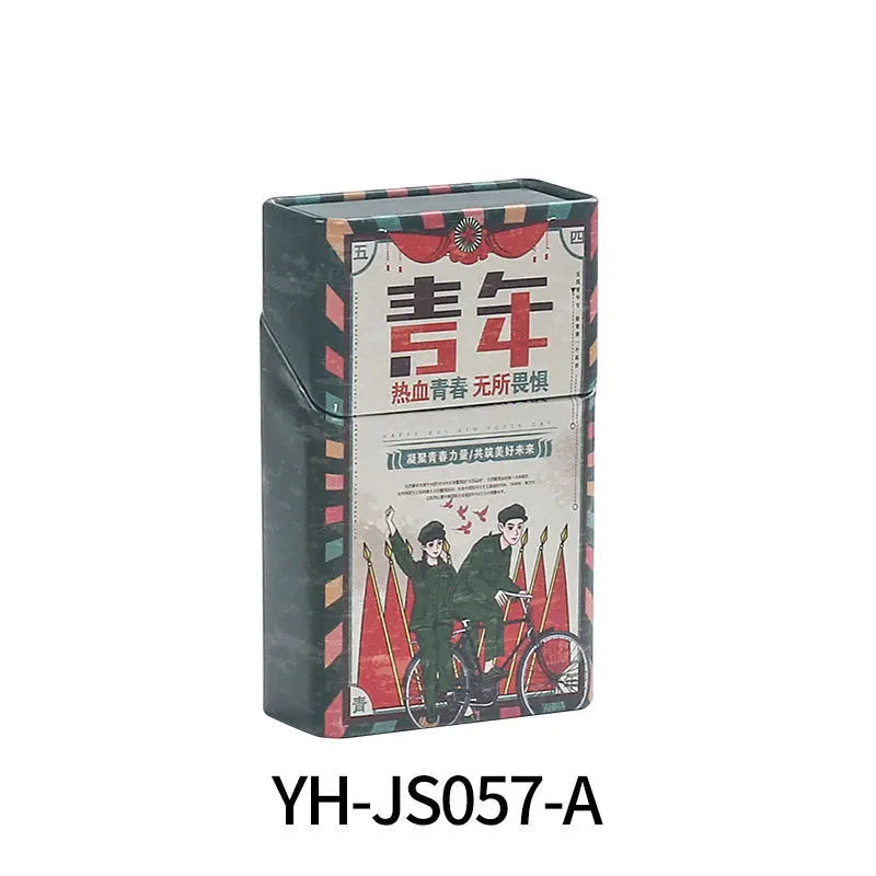 Metal Cigarette Box Hand-rolled Cigarette Box 20 Pieces of Loose Soft Pack Cigarette Tobacco Box