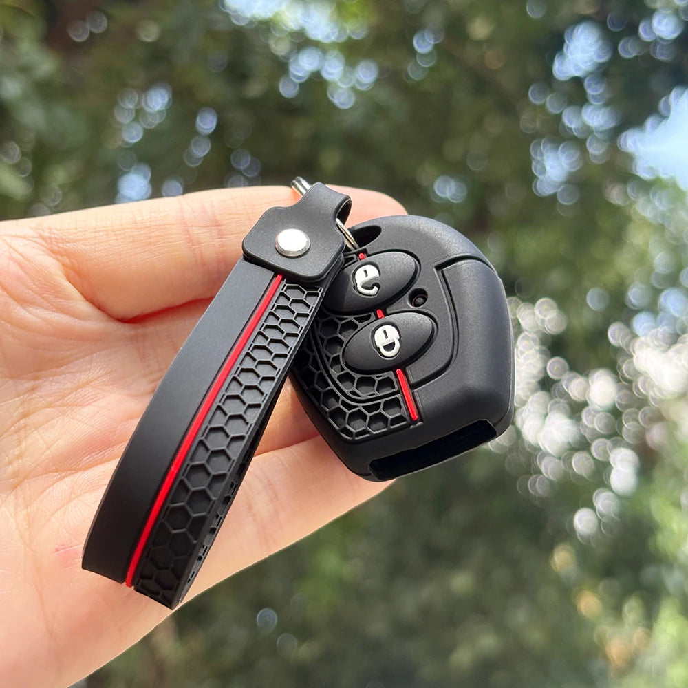 Silicone Car Key Case Cover With Keychain For Skoda Octavia Mk1 For VW Fox For Seat Cordoba Leon Sate Mc1 Ibiza 6L