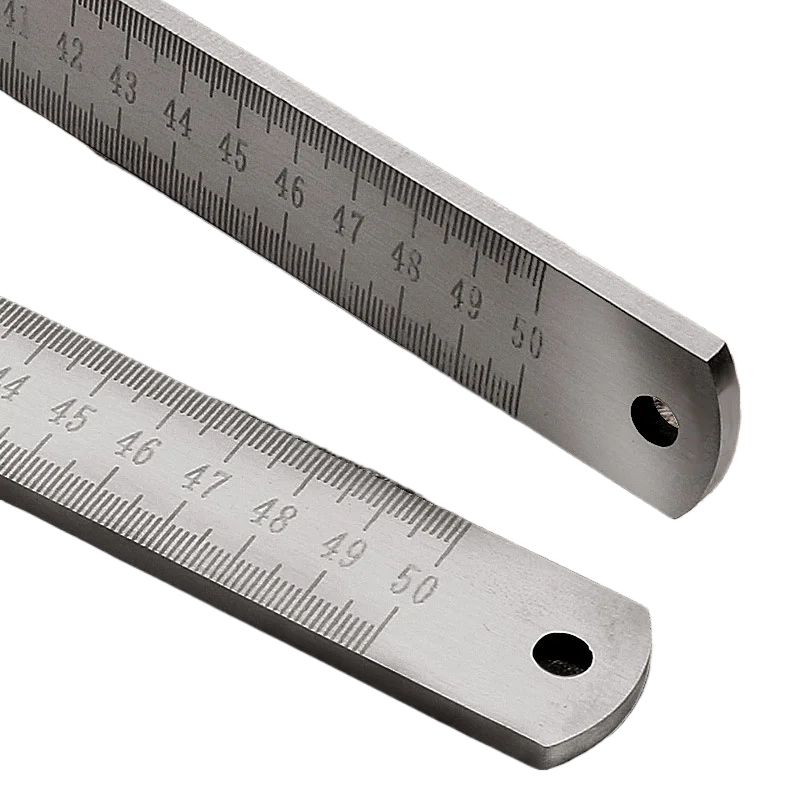 Dual-Purpose Stainless Steel Ruler -50cm / 20inch Professional Measuring Tool & Emergency Window-Breaking Lifesaver