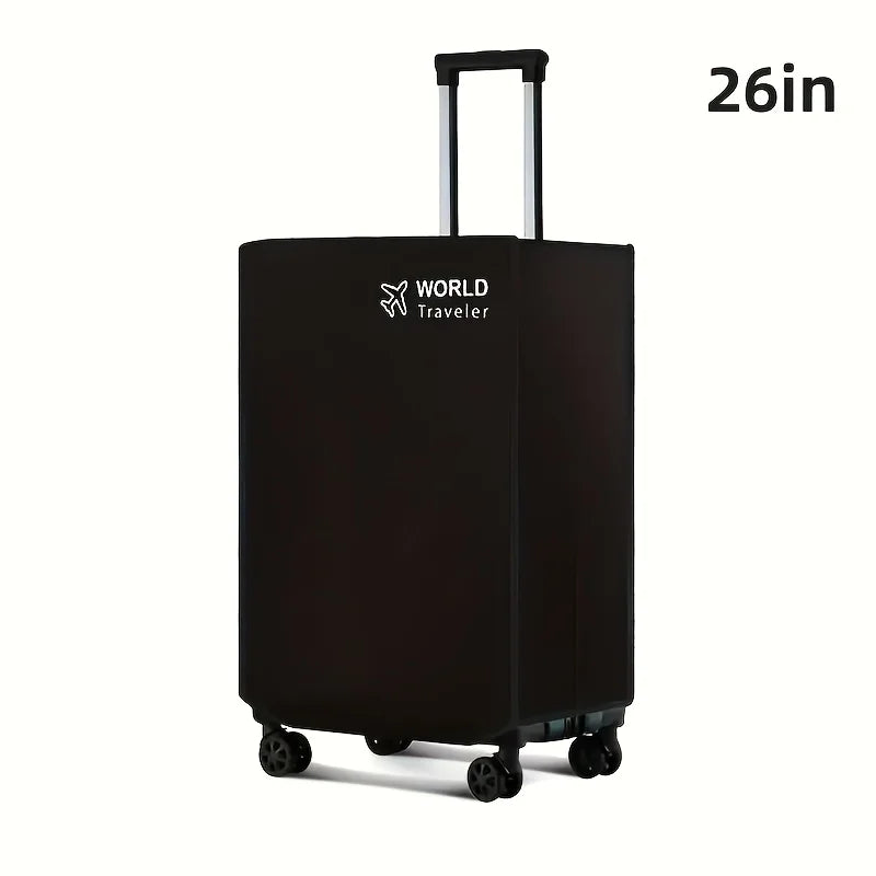 1pc durable luggage dust cover for world travelers - elastic and scratch resistant luggage protection cover, suitable for 18-32