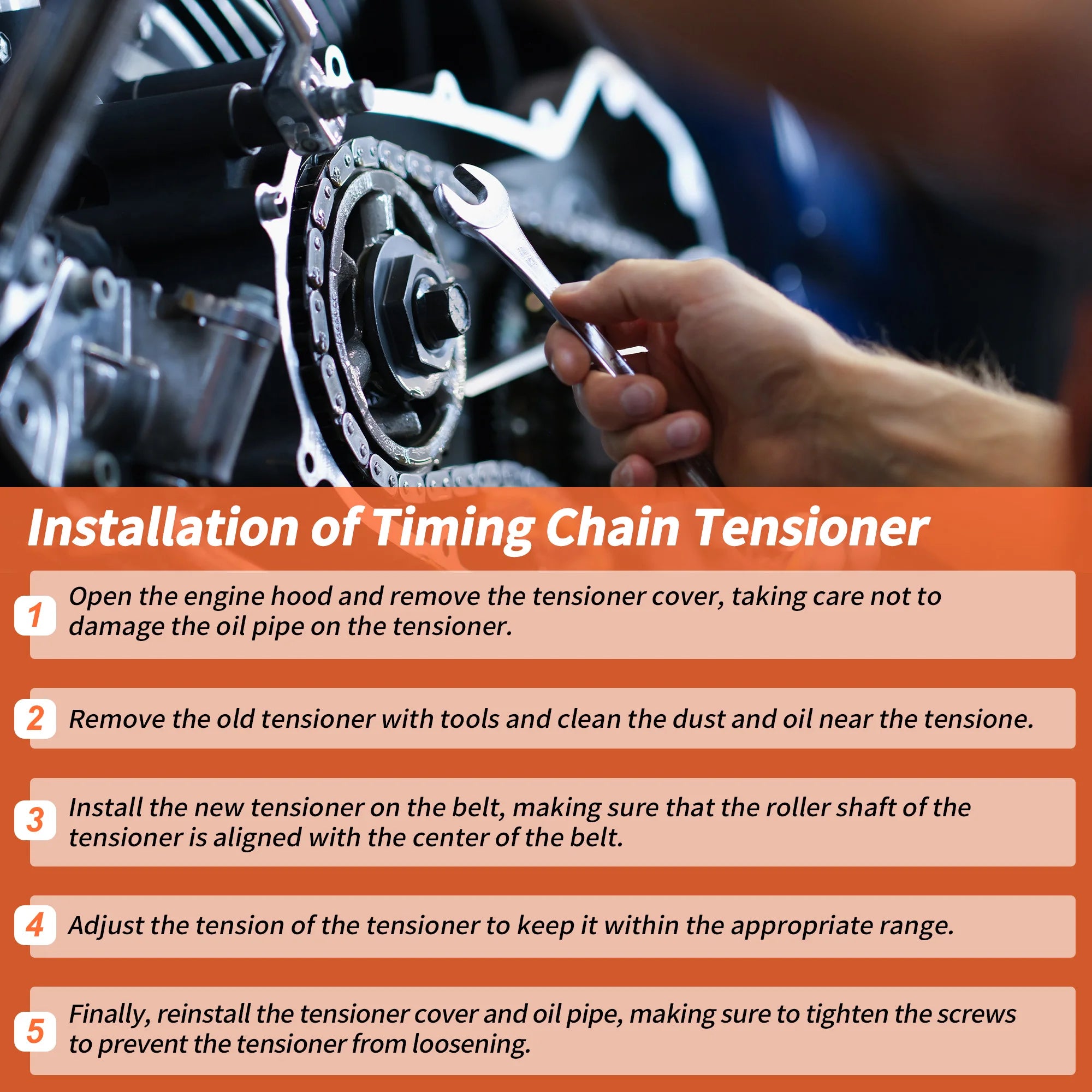 UXCELL No.11318490219 Timing Chain Tensioner W/ Seal Ring for BMW E81 E82 E87 E88 X3 X5