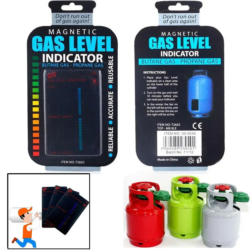 1/3/5/10 PCS Propane Butane LPG Fuel Gas Tank Level Indicator Magnetic Gauge Bottle Temperature Measuring Stick Test Card