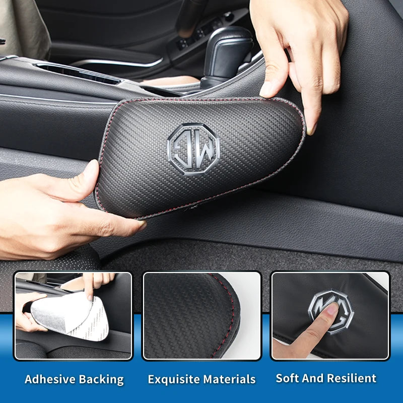 Car Knee Leg Protective Pad Foot Armrest Cushion Auto Accessories For Morris Garages MG 3 5 6 7 HS ZS GS Hector TF GT ZR RX5