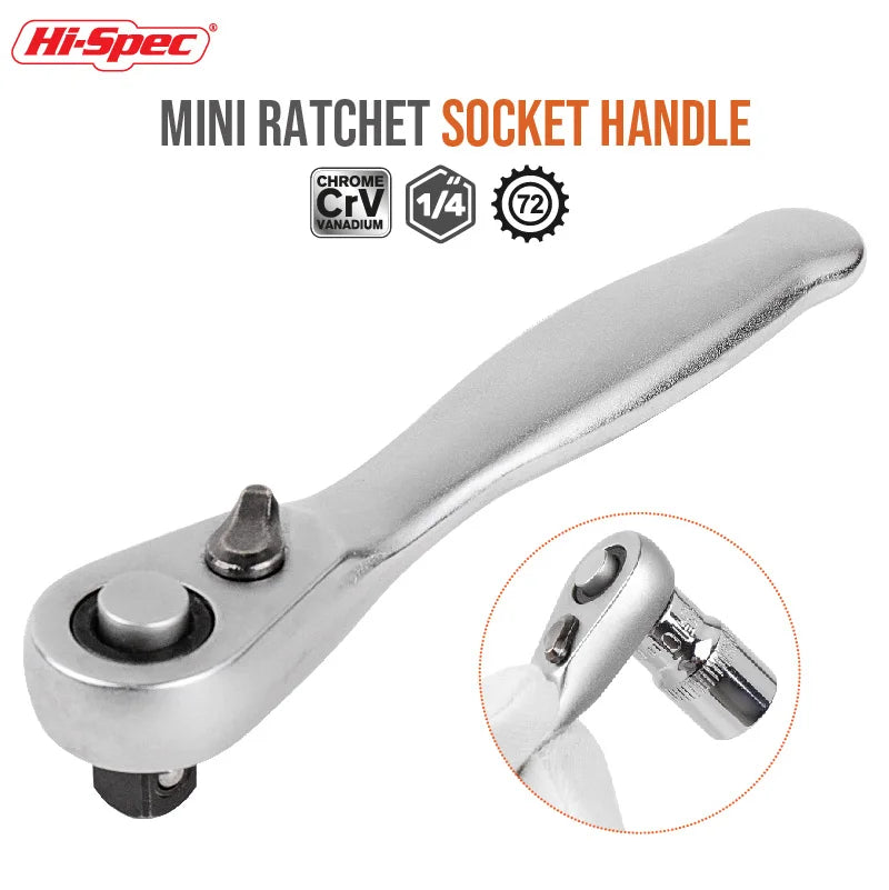 Mini 1/4 inch Double Ended Quick Socket Ratchet Wrench Socket Screwdriver Bit Driver Quick Release Ratchet Wrench Hand Tools