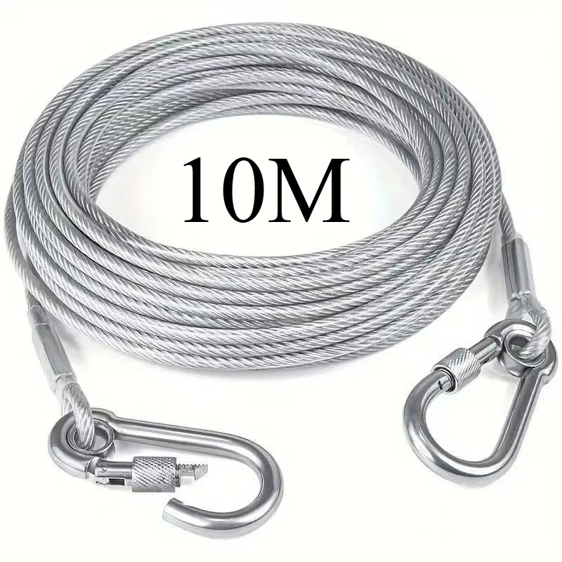 2/5/10m Thick Stainless Steel Clothesline, Waterproof Rustproof Rope for Balcony Curtain & Quilt Drying